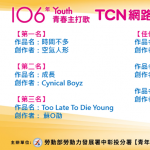【競賽】106年Youth青春主打歌 TCN網路電視台主題曲創作大賽得獎名單
